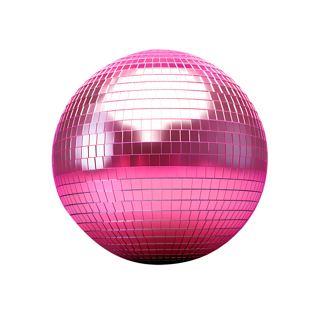 Pink glitter disco ball